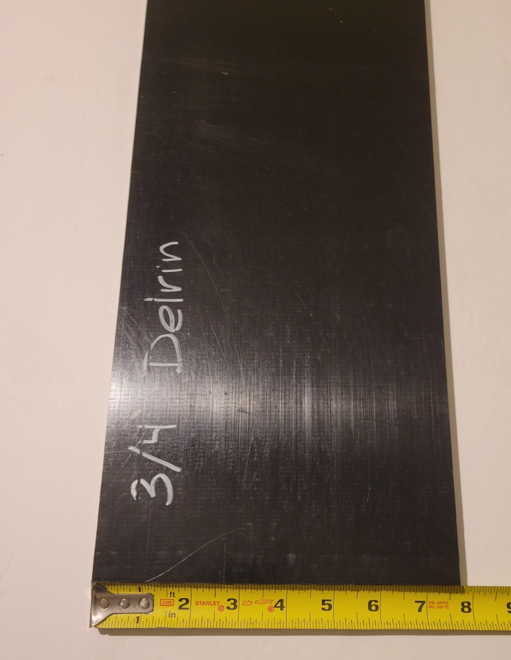 Black Delrin 3/4 x 7 1/2 x 24 (.750 x 7.500 x 24.000) INV#X-103