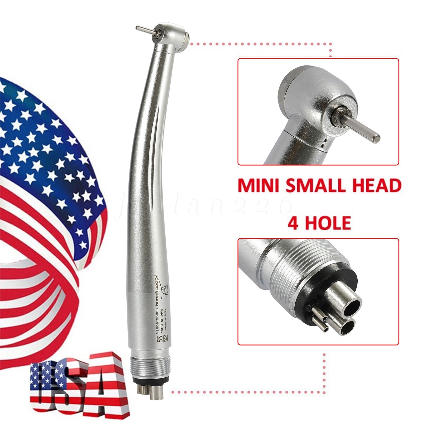 Dental High Speed Handpiece Small Mini Head Turbine 4 Hole Fit NSK