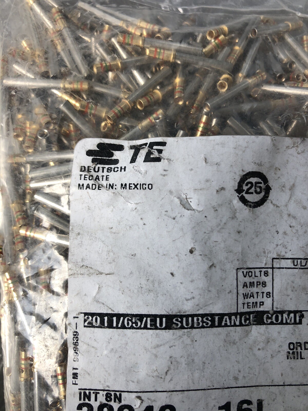 TE 38943-16L Cont Soc Assy Contact Automotive Connectors NEW!! FREE SHIPPING!!!