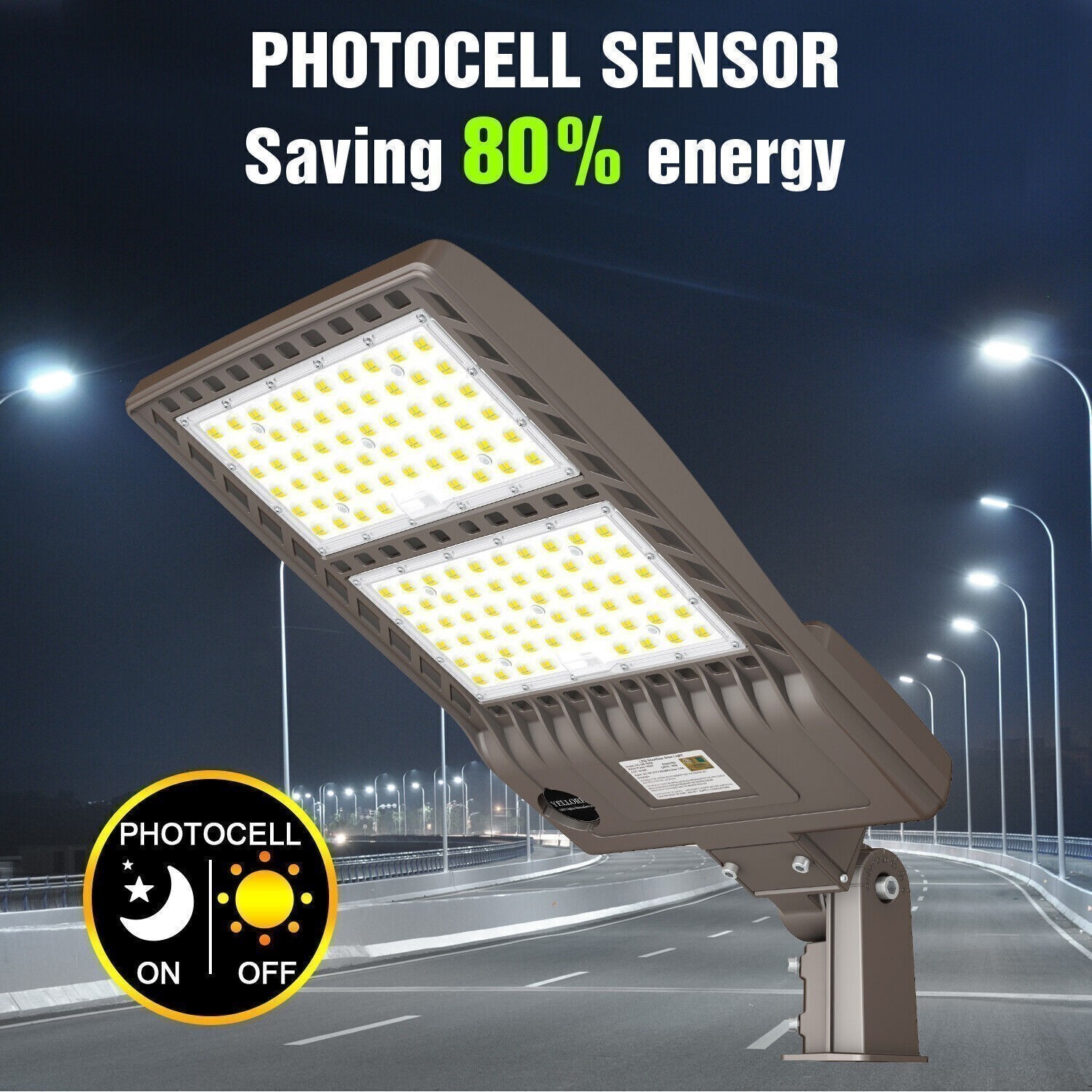 480V 320W LED Parking Lot Light Commercial Shoebox Street Pole Lighting Fixture