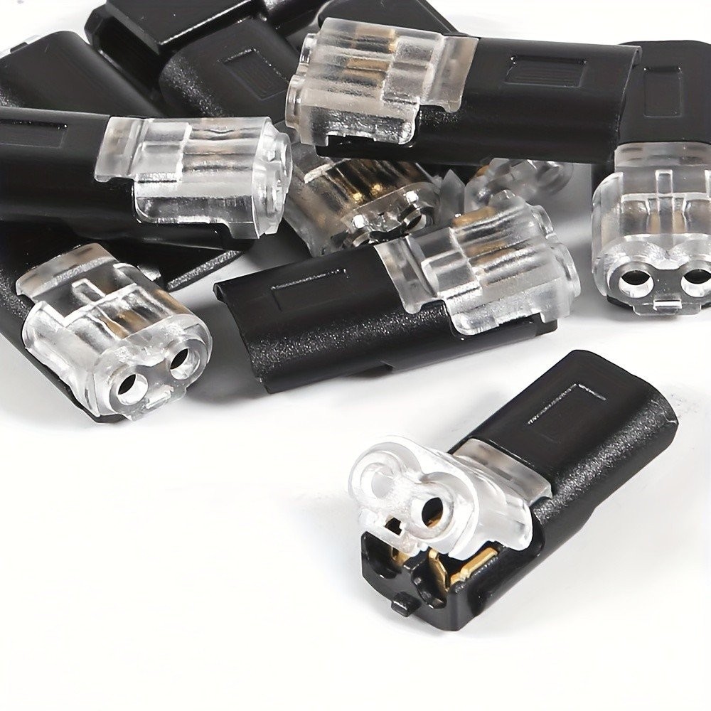 50PCS Double-Wire Plug-in Connector, Cable Clamp with Locking Buckle, AWG 18-22