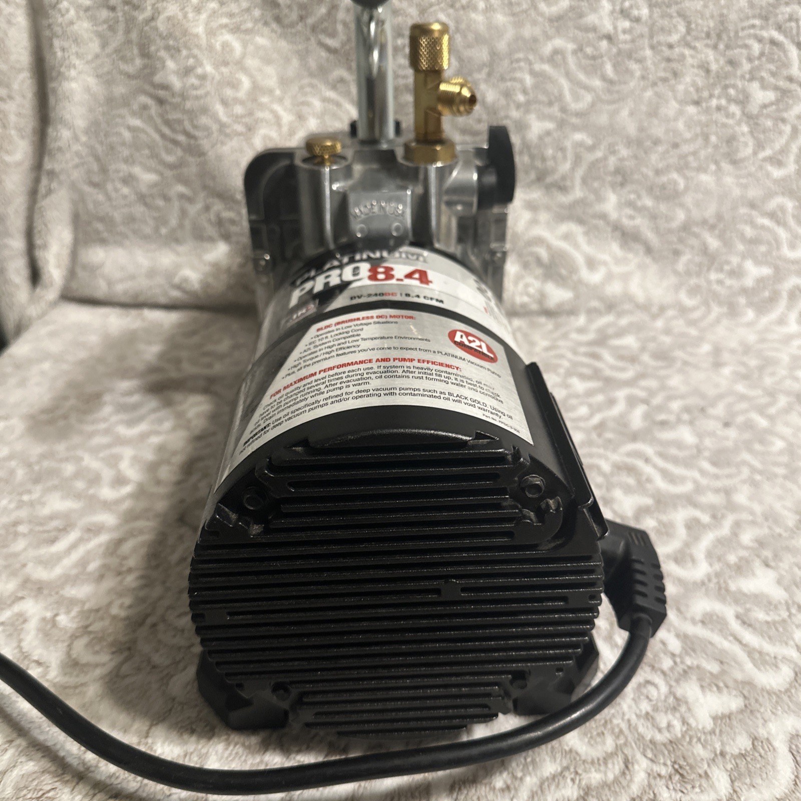 JB Industries DV-240DC Vacuum Pump, 8.4 CFM 1/2 hp DC Motor Platinum Pro DC 8.4