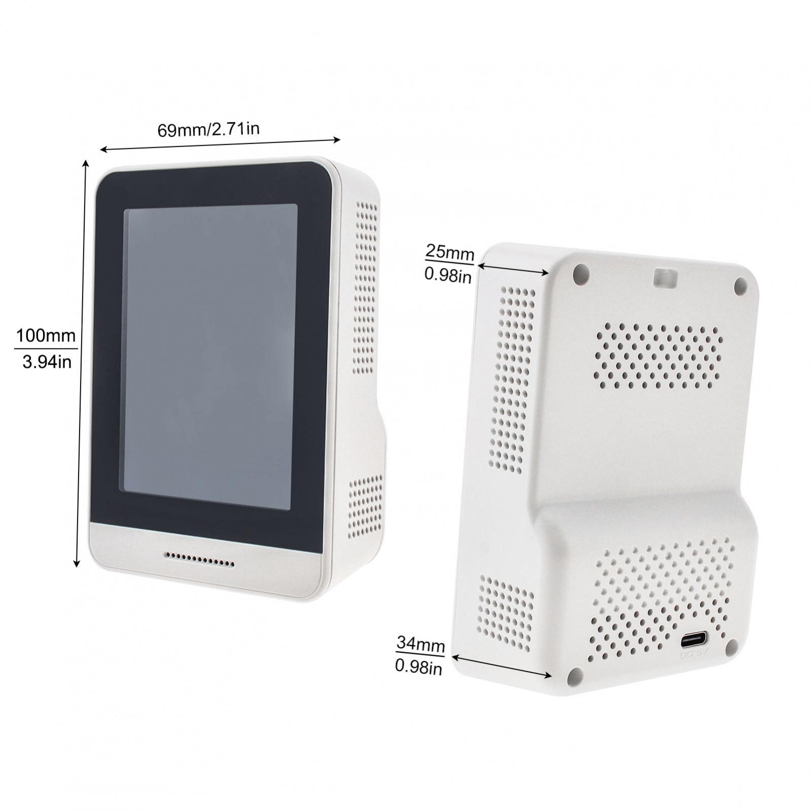New 5 In 1 Air Monitor CO2 HCHO TVOC Portable Gas Analyzer Infrared Temperature