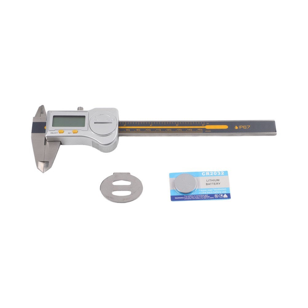 IP67 Rated Digital Caliper Stainless Steel 0.01mm Accuracy LED Readout