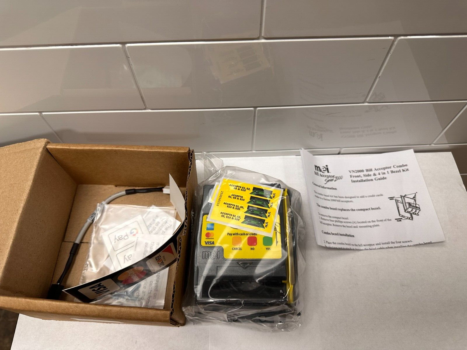 CPI MEI EASICHOICE 4 IN 1 KIT BILL ACCEPTOR COMBO + SURFACE MOUNT BEZEL VN2000