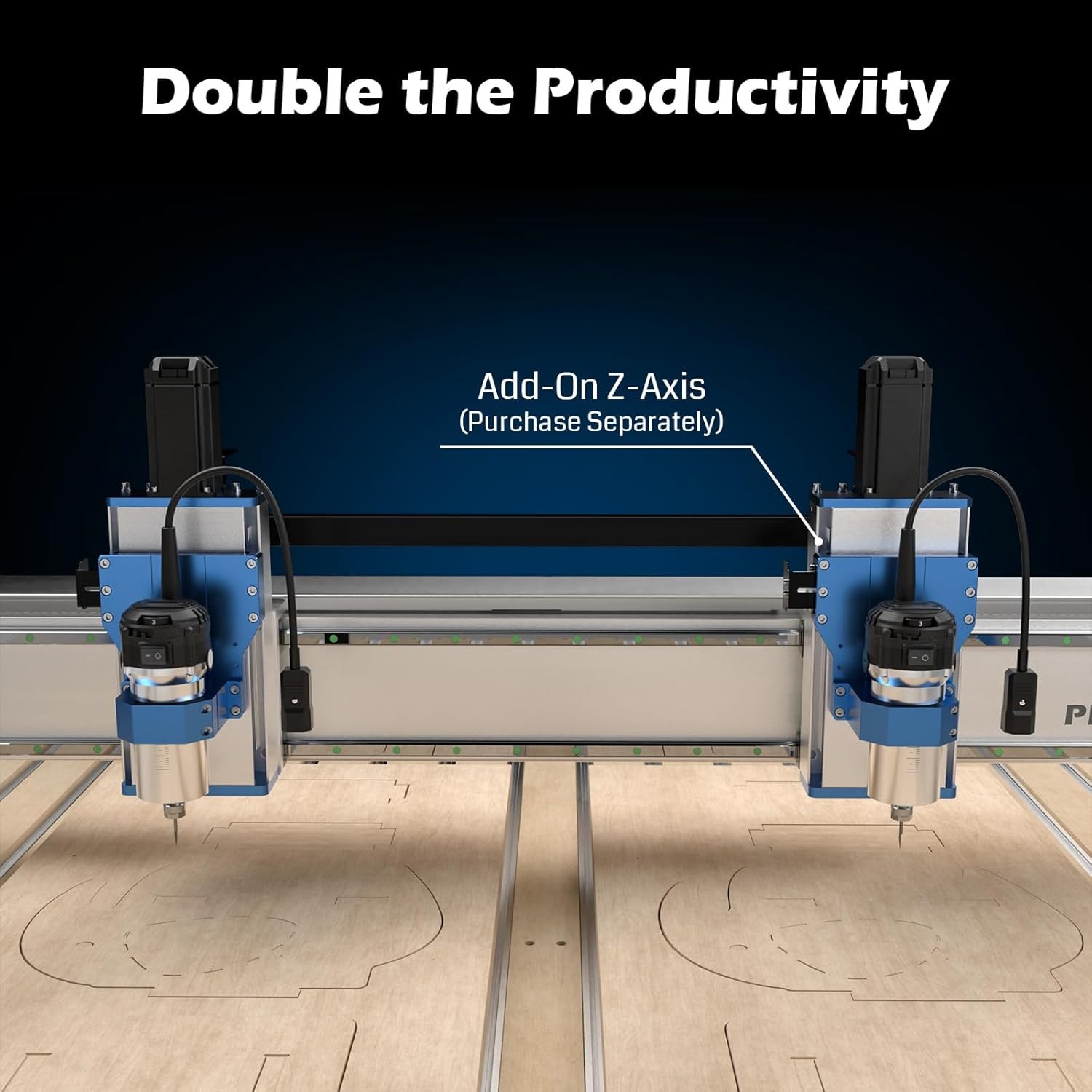 Genmitsu PROVerXL 4×4 CNC Router Machine, 4’x4′ Large CNC Kit, Support Dual Z-Ax