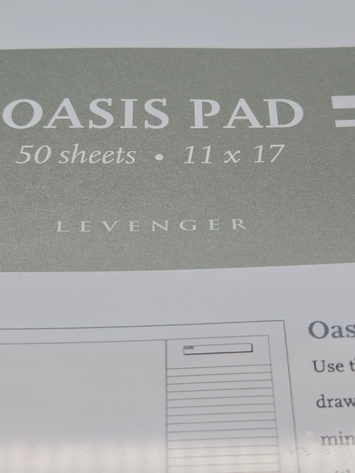 Levenger Freeleaf Notationery Paper Oasis Pad 50 Sheets X 3=150 Sheets SEALED