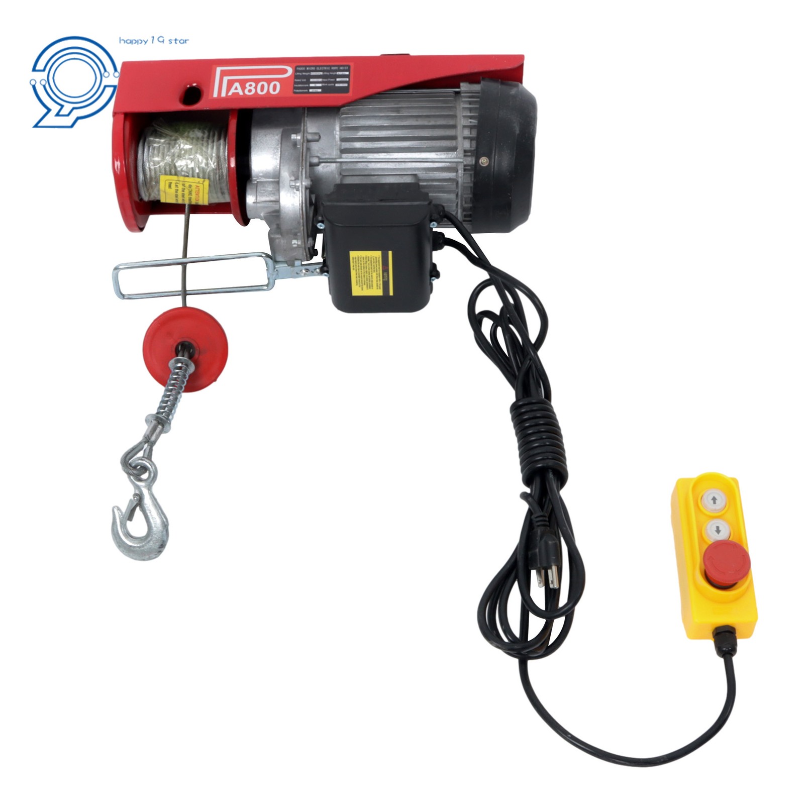 1760LB Electric Winch with 14ft Wired Remote Control for Factories,Warehouses