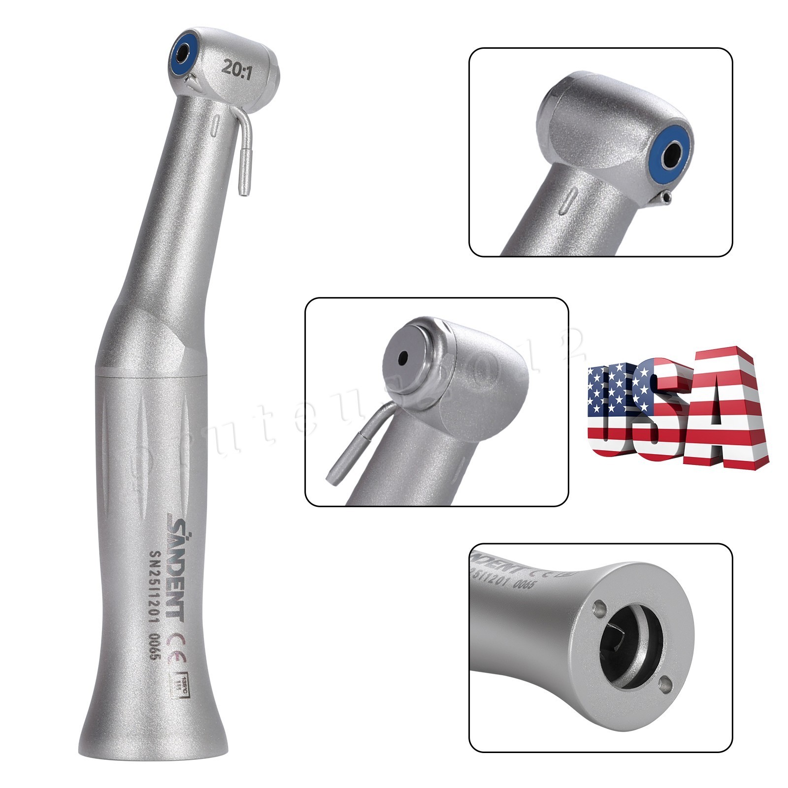 Dental Implant 20:1 Contra Angle Handpiece For All ISO E-Type Connector