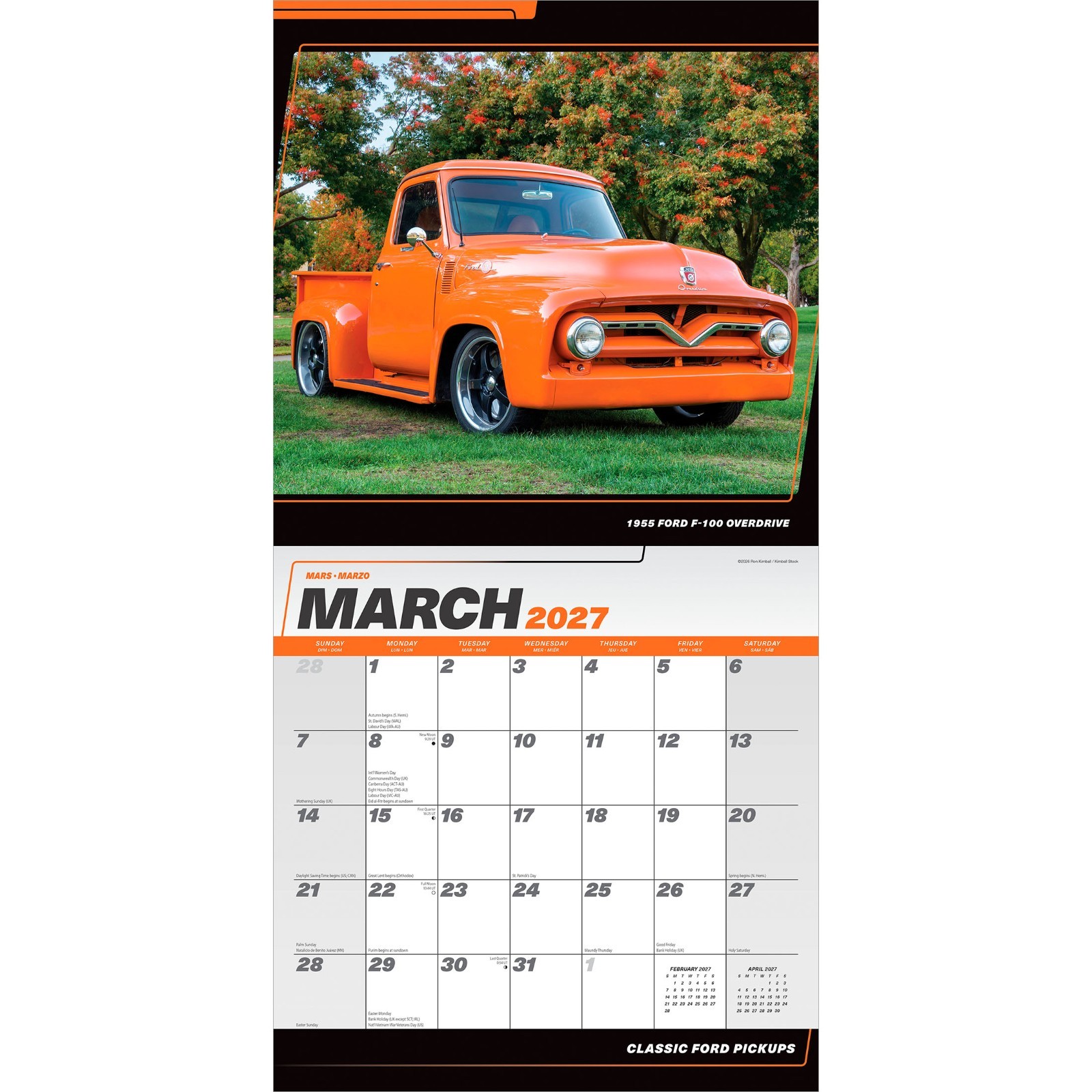 Classic Ford Pickups OFFICIAL | 2027 12×24″ (Hanging) Wall Calendar