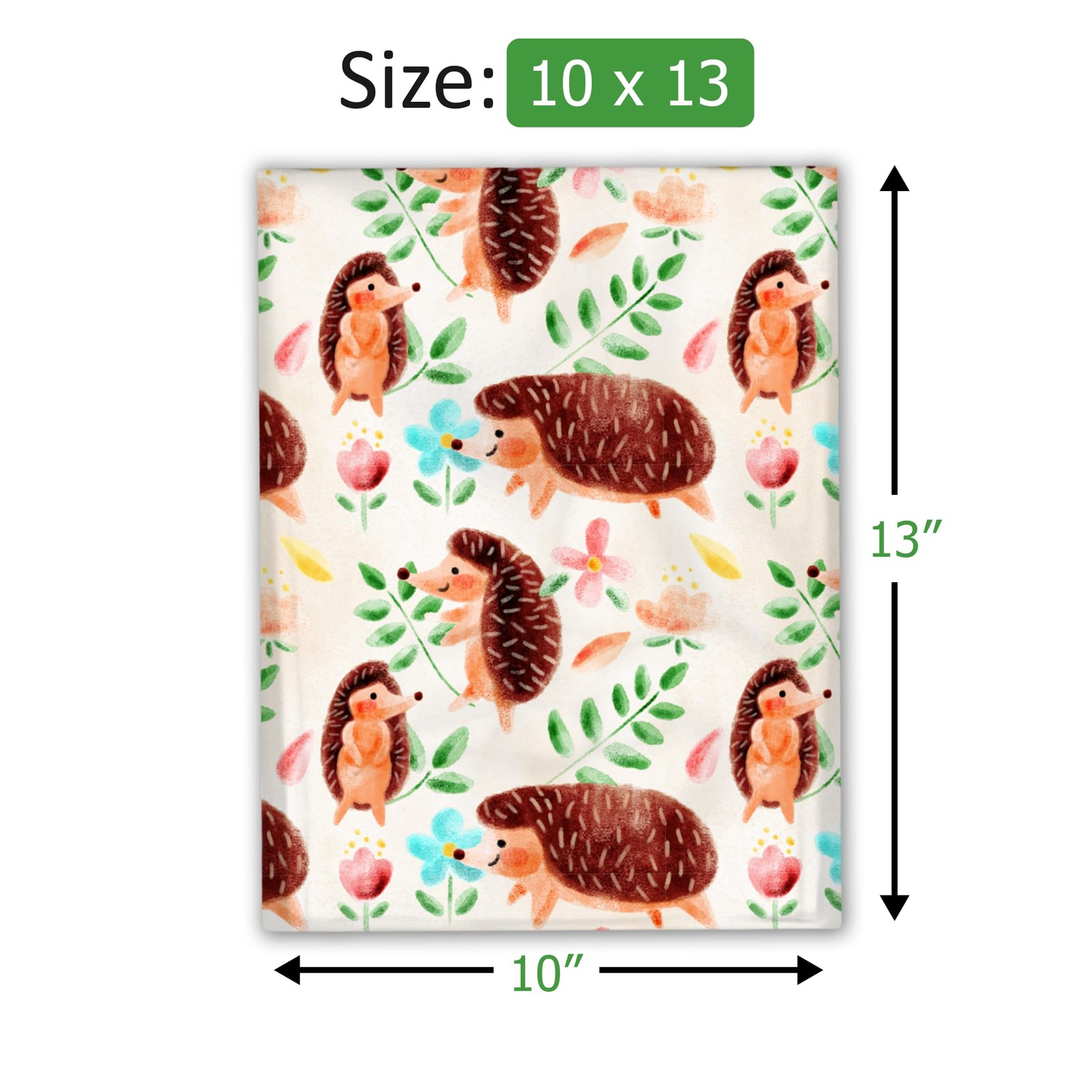 100 PCS Hedgehogs Designer Poly Mailers Shipping Envelopes Bags 10×13 In