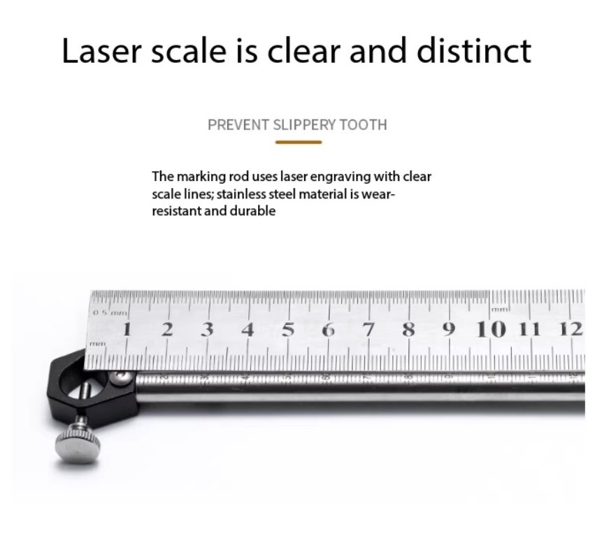 Dual-Purpose Straight and Curved Line Scribing Tool Parallel Line Drawing Tool