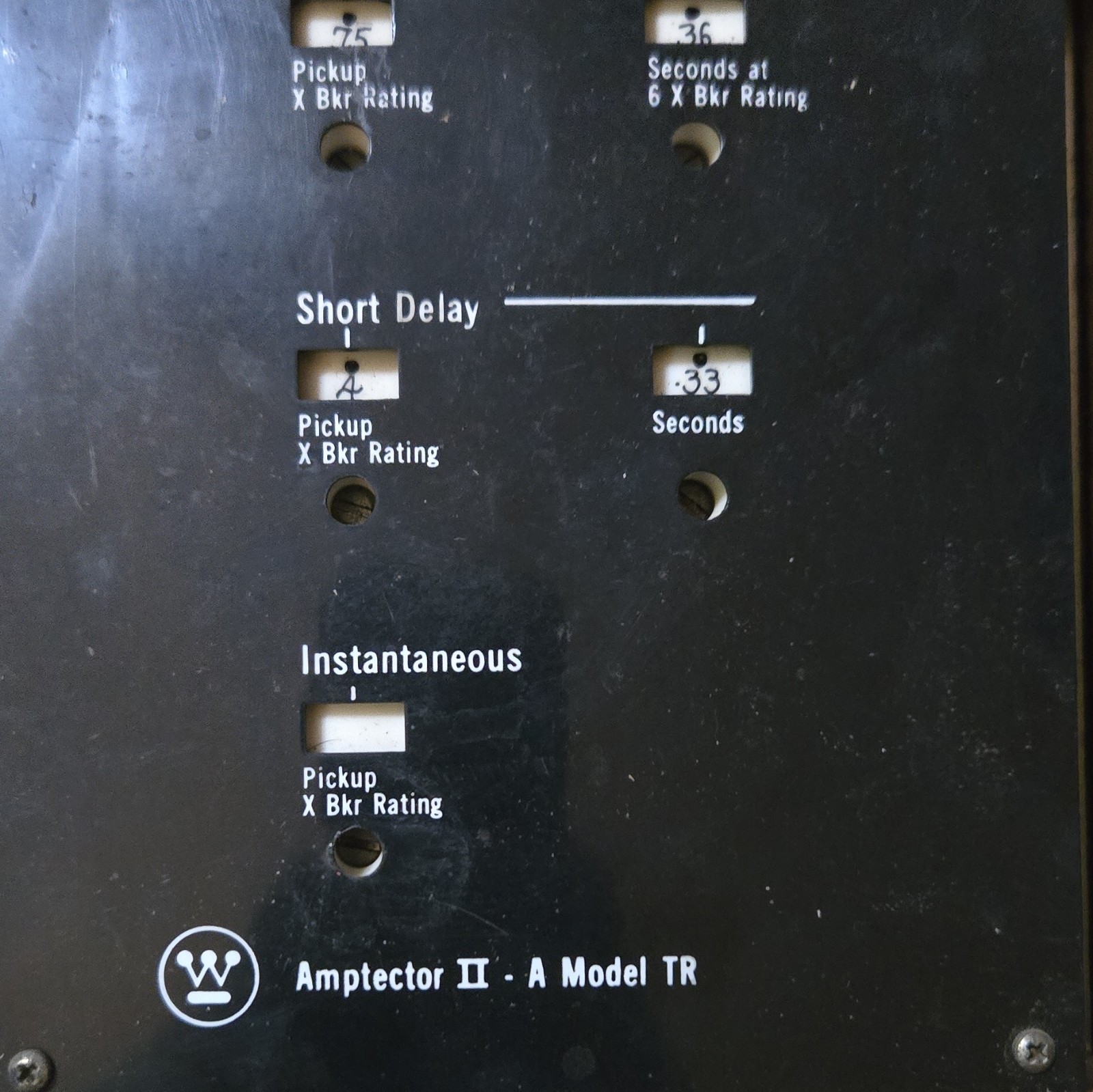 Westinghouse Amptector II-A Model TR Trip Unit 31-40A AC Long/Short/Inst 044182