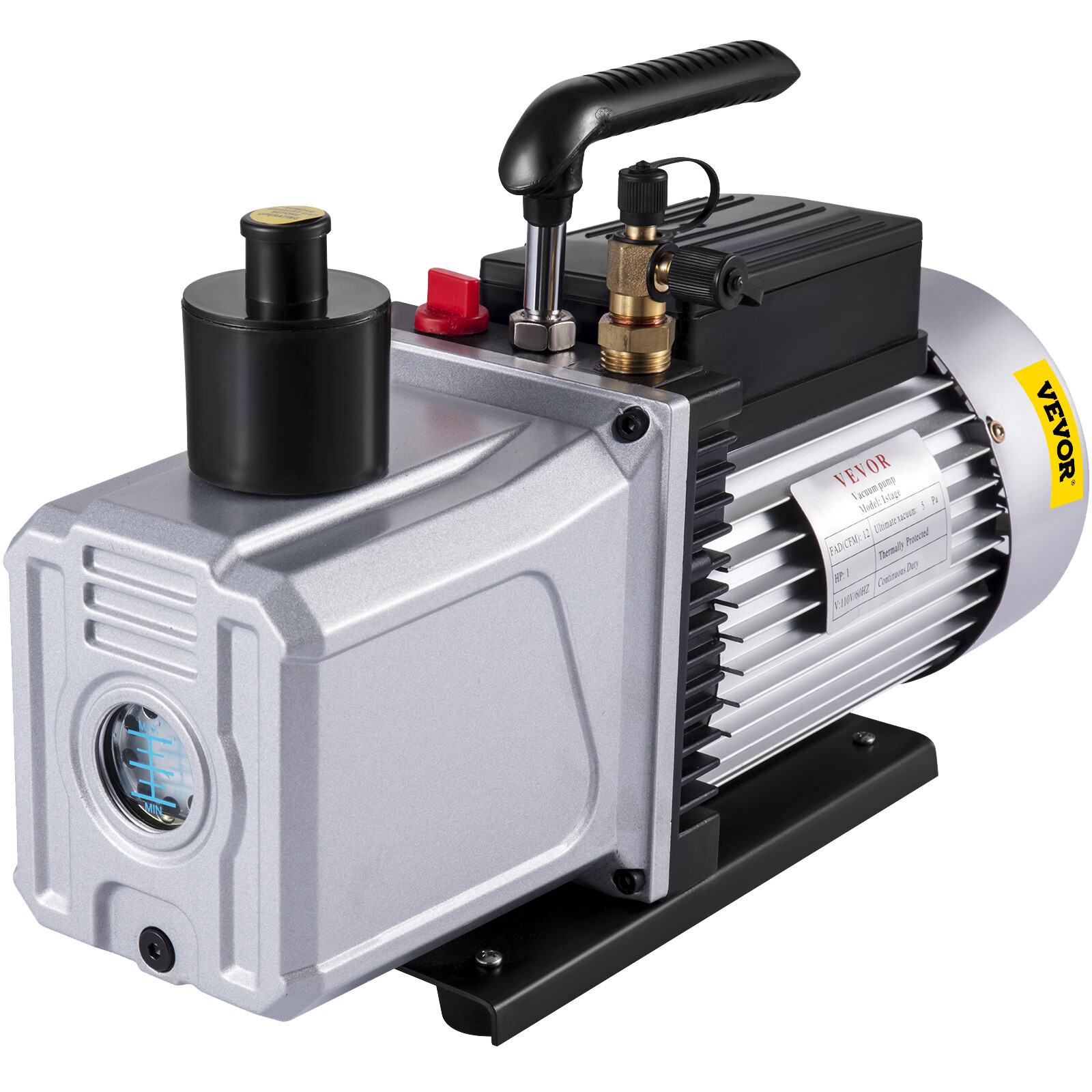 12CFM Vacuum Pump Single Stage Ultimate 3PA rotary vane 110V/60HZ ACTIVE DEMAND