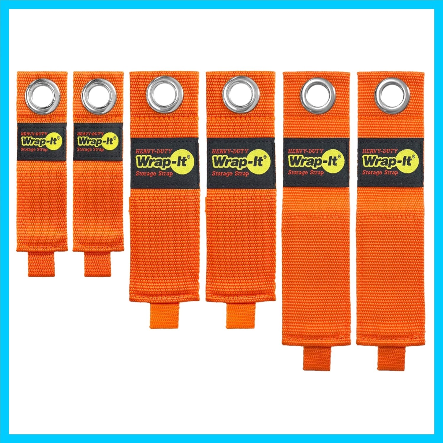 Heavy-Duty Straps Assorted 6-Pack, Blaze Orange – Garage Organizer and Extens…