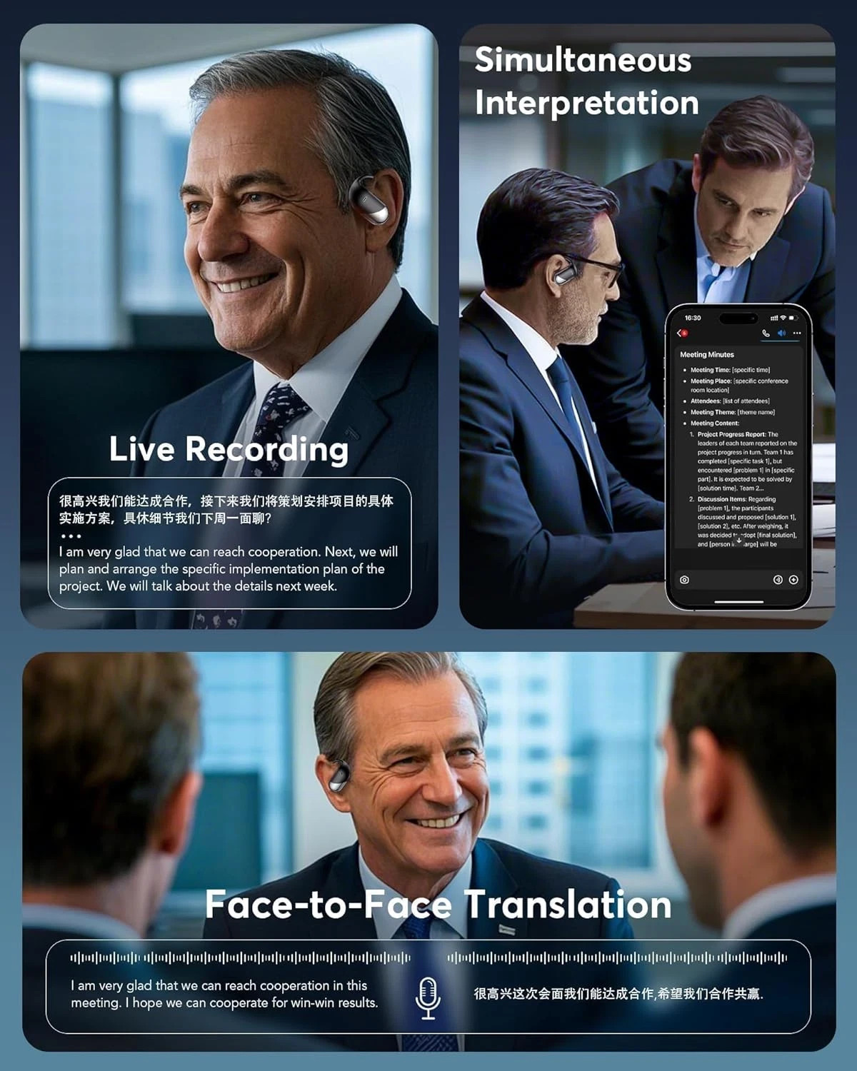 Paekole H5 AI Translation Earbuds: Real-Time 2-Way Language Translator Device (1