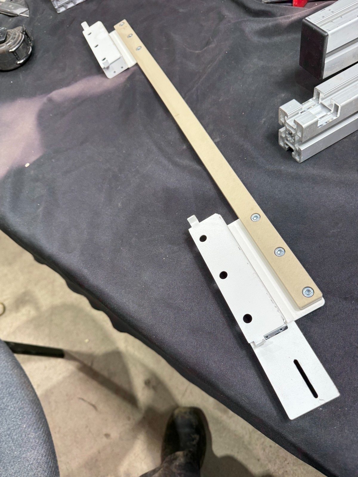 Bosch Rexroth Conveyor Sensor Mounting Track Rail Assembly With Brackets Used