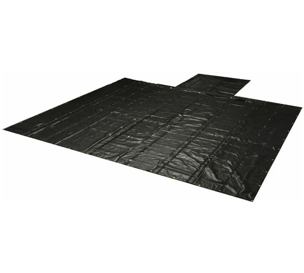 Super Light 14 Oz Lumber Tarp 20×18 (6′ Drop with 6′ x 8′ Flap) – Black