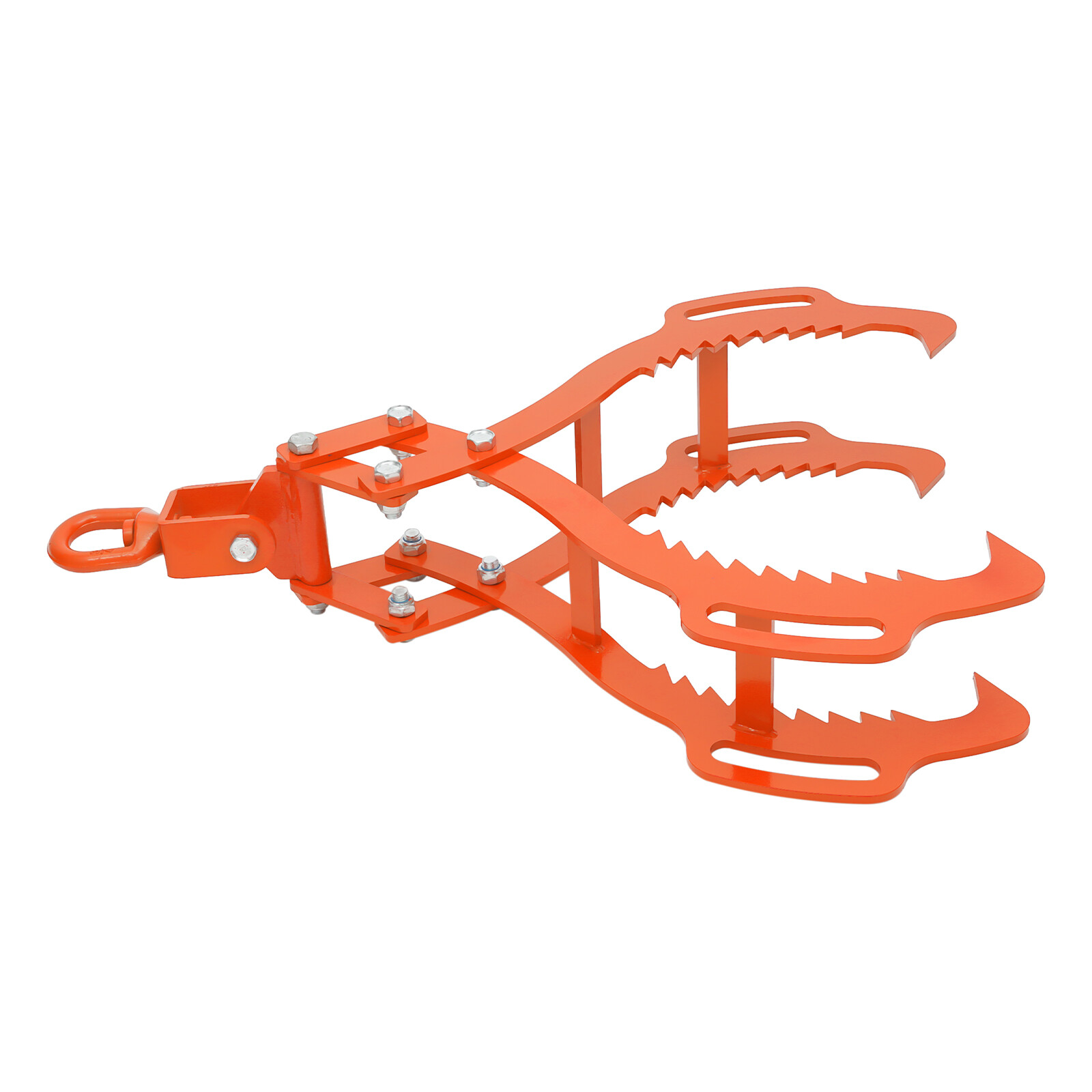 28in Log Lifting Tongs, Tractor Grapple, Heavy Duty,4 Claw Timber Carbon Steel