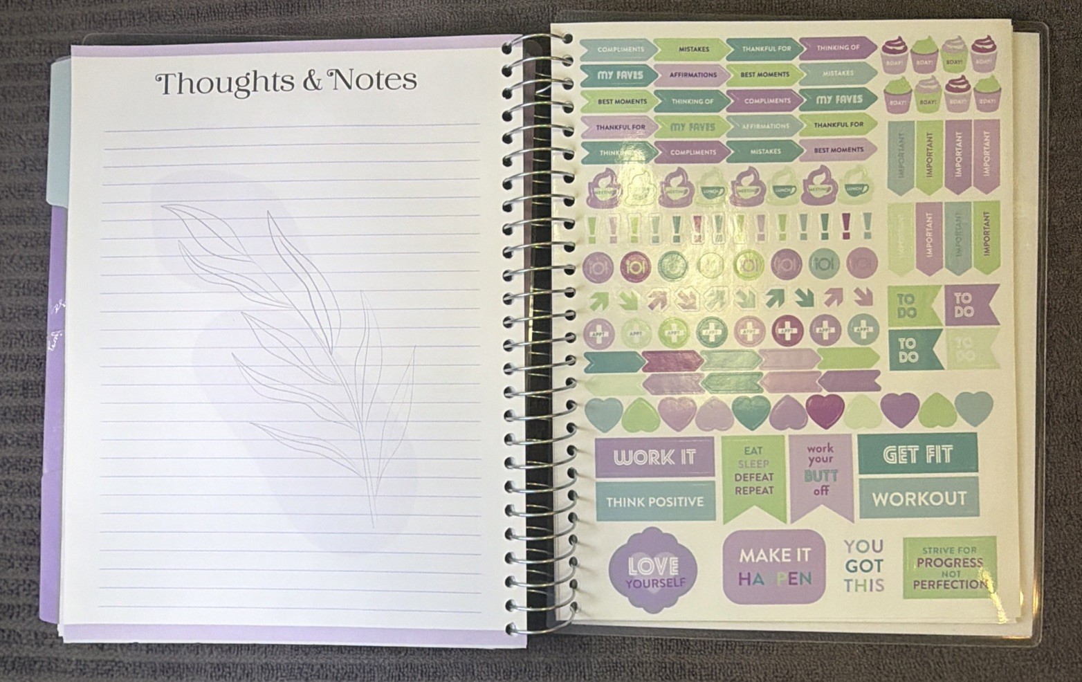Pembrook 12 Month Wellness Planner Fitness Workout Tracker Book Journal Undated
