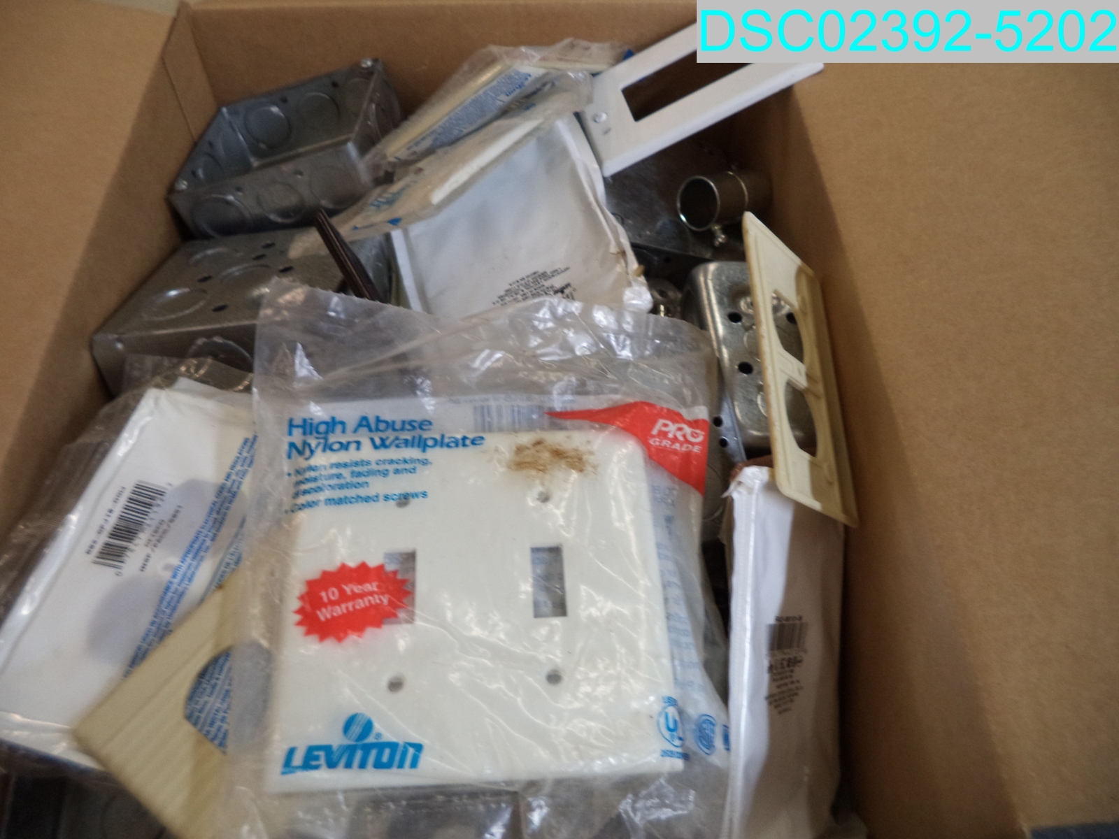 QTY=42 LBS: Mixed Lot of Electrical Supplies Fittings Boxes Conduit Fuses & More