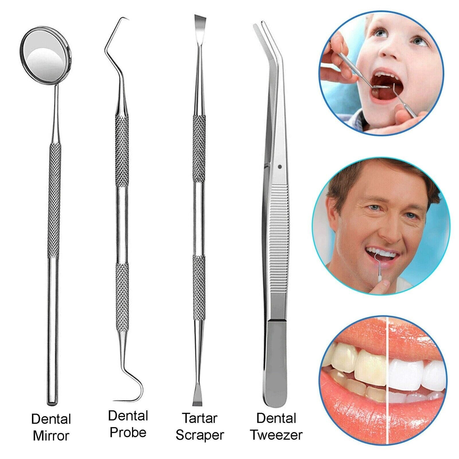Dental Teeth Cleaning Kit Dentist Floss Plaque Remover Oral Care Tooth Tools