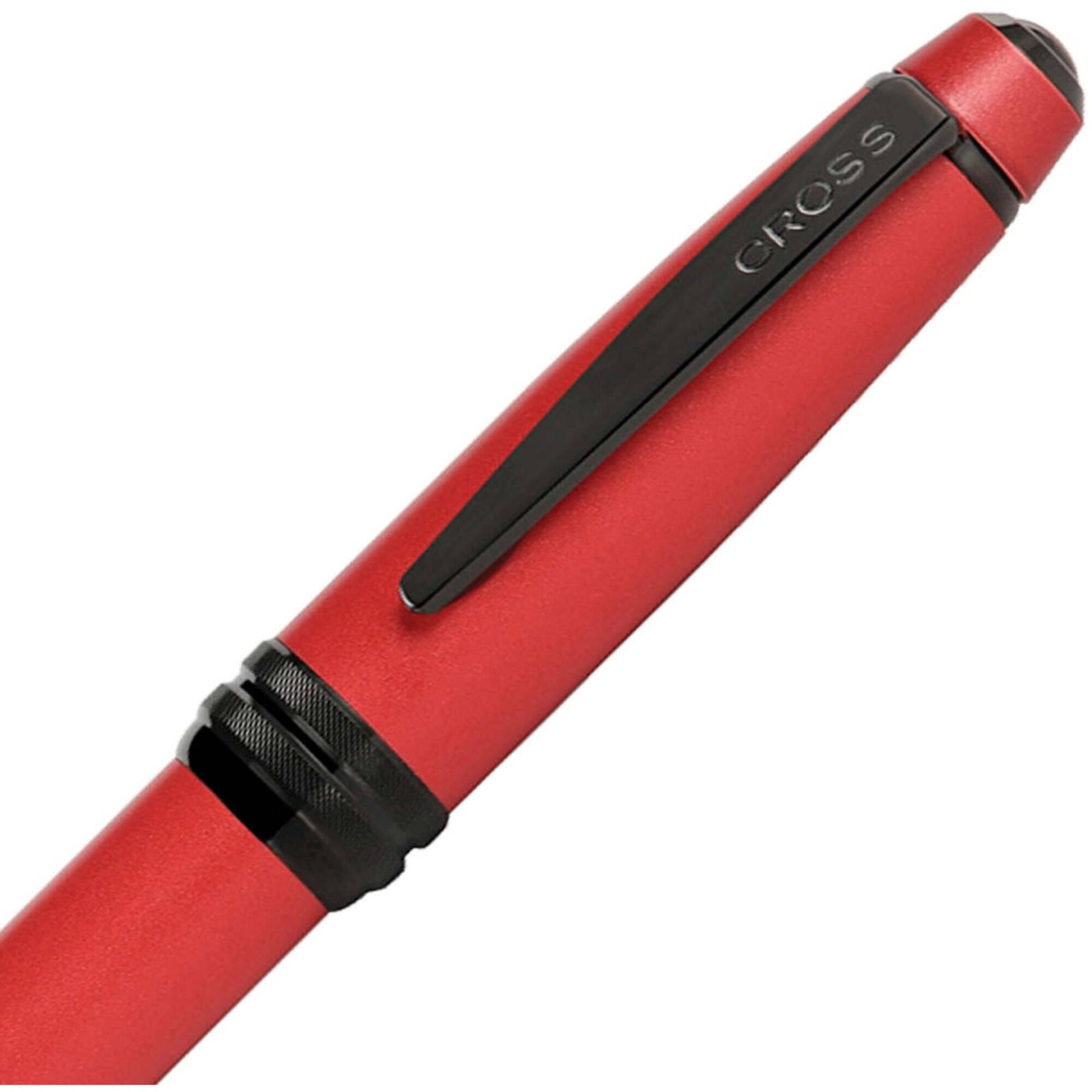 Cross Ballpoint Pen Bailey Matte Red Lacquer Finish Metal Body AT0452-21