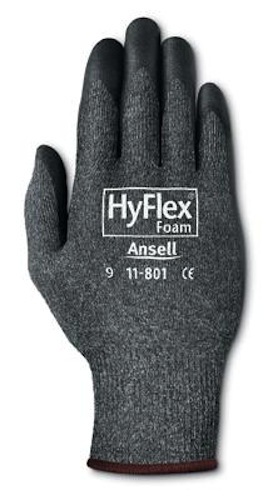 12 pair(1 DOZEN) Ansell HyFlex 11-801 Foam Nitrile Coating Glove Size 11