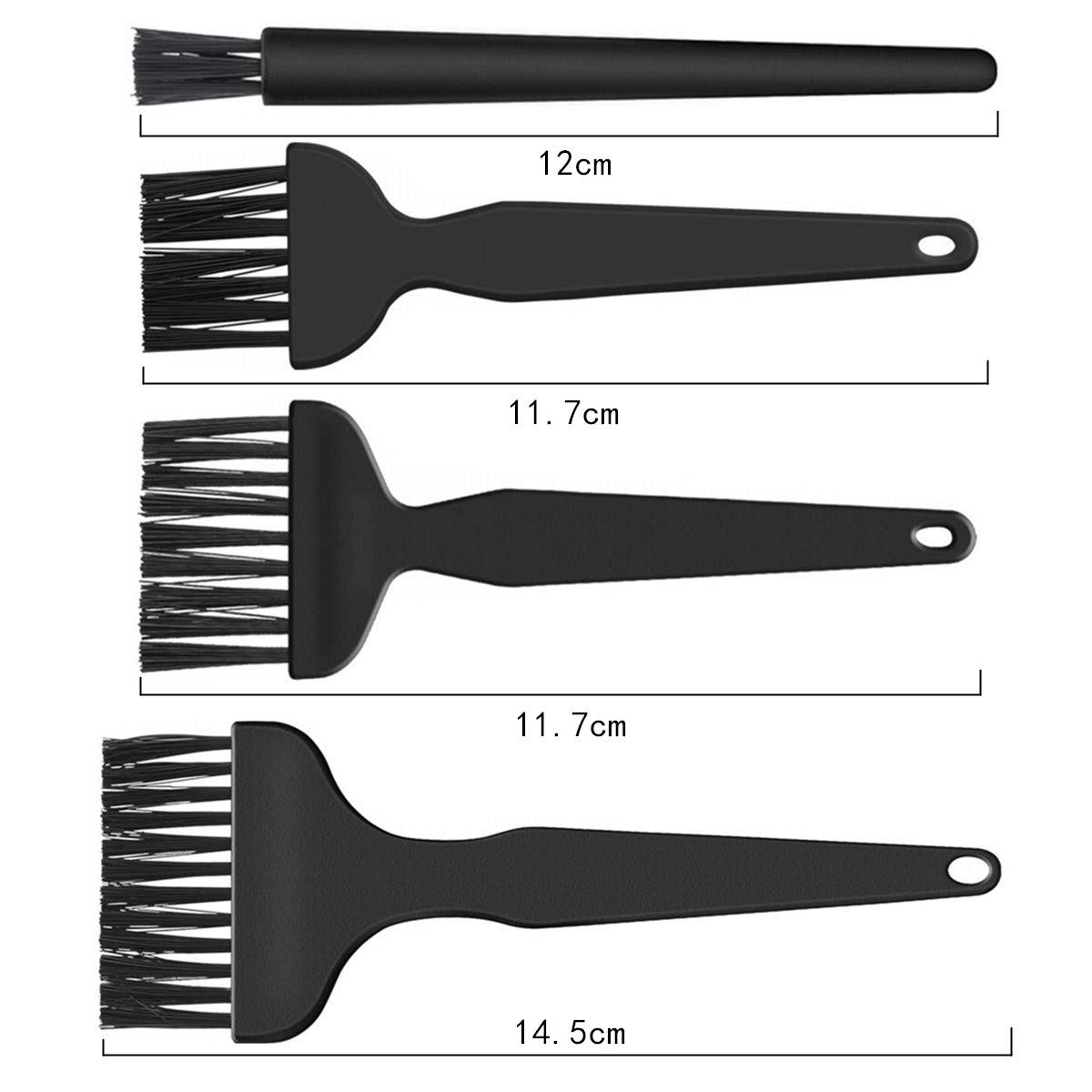 9 in 1 Anti Static Brushes Small Cleaning Kit Multi-Purpose Small, Black