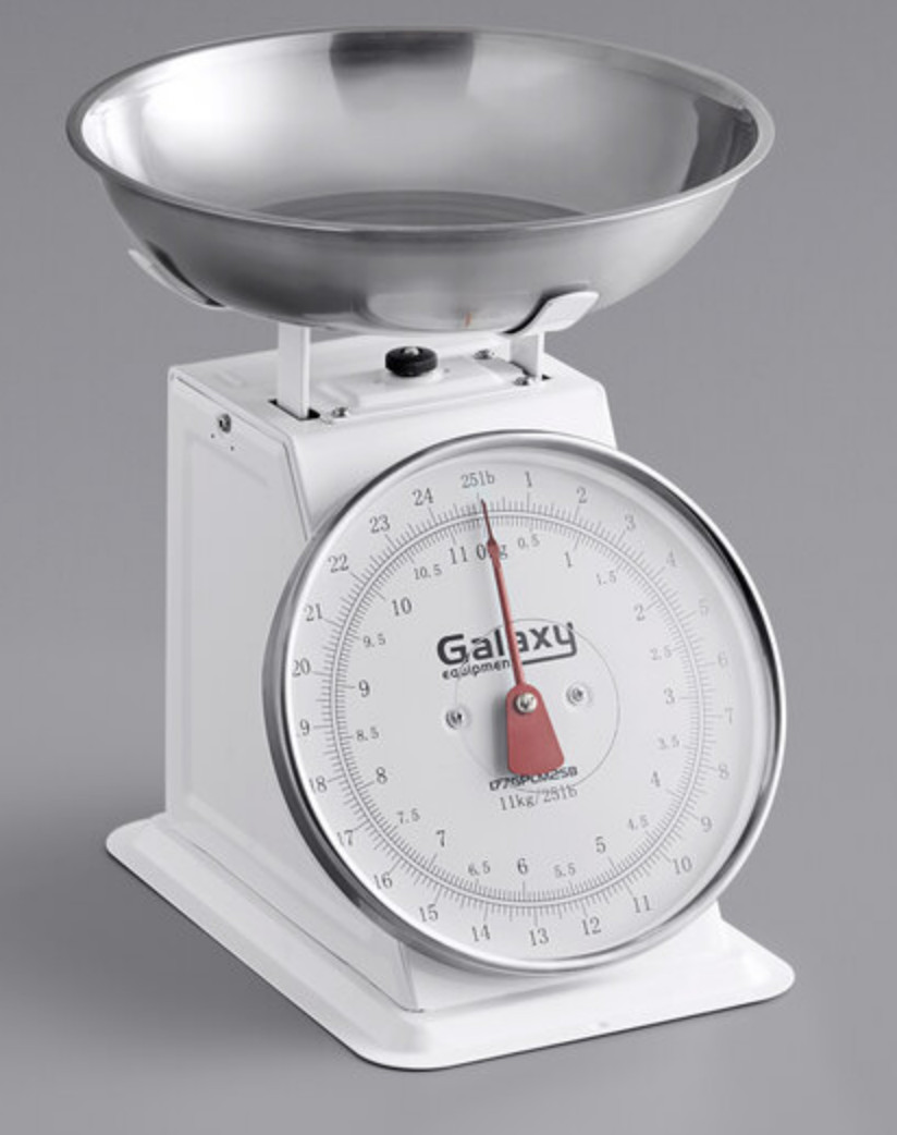 NEW 25 LB Dial Bulk Portion Scale With Bowl Commercial Restaurant Grade #2421