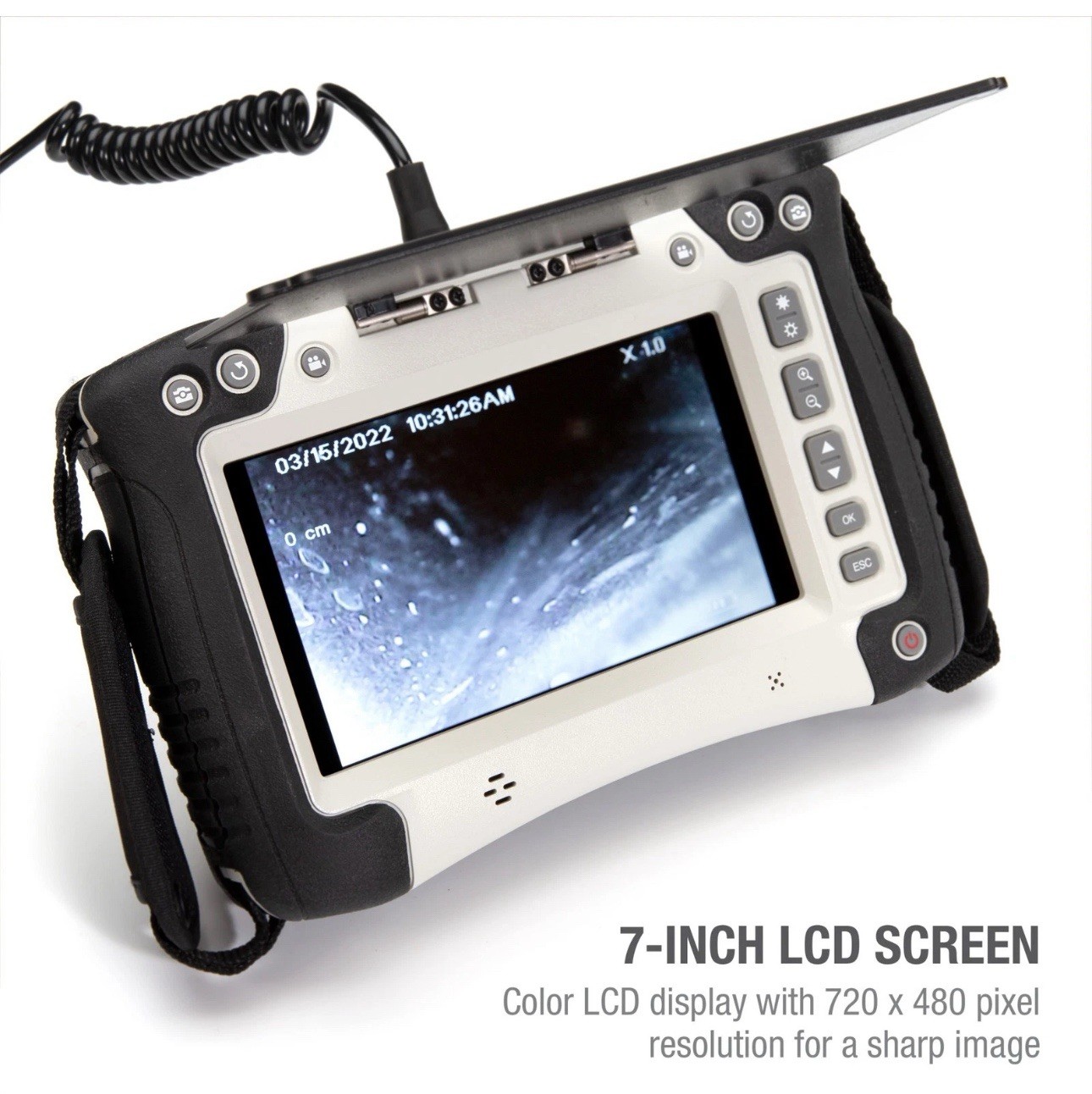 STEELMAN PRO Industrial Video Scope 7 in display 5.5mm OD Camera, 60726