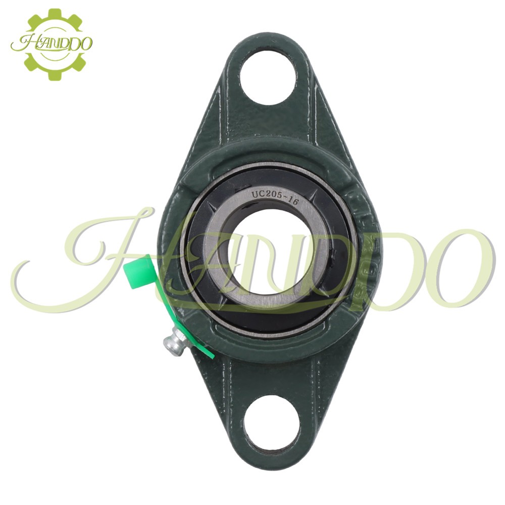 10Pcs UCFL205-16 Pillow Block Flange Bearing 1″ Bore Size 2 Bolt Solid Base