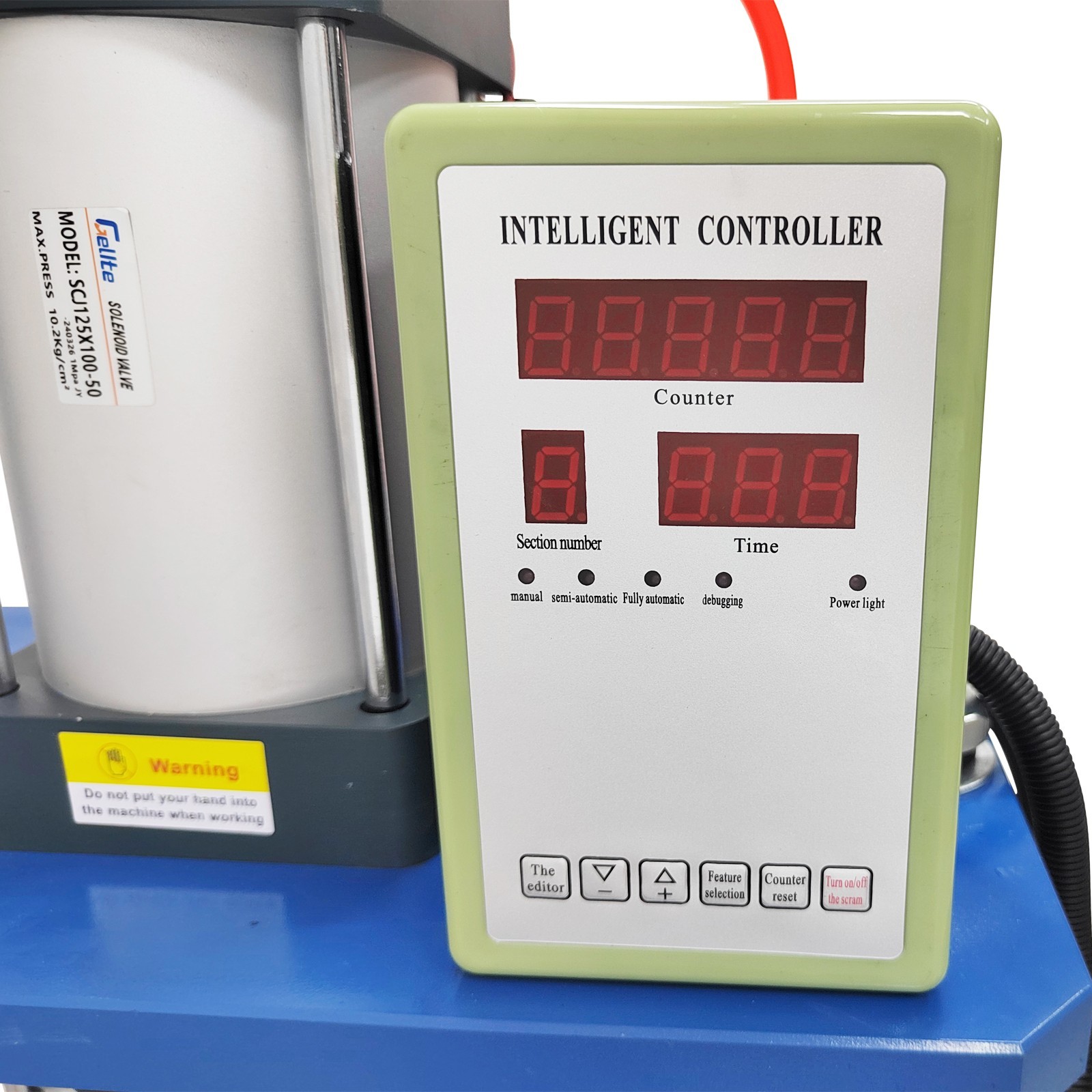 Pneumatic Punch Machine Punch Press controller 110V 1763lbs 3.9-1.9in Two Column