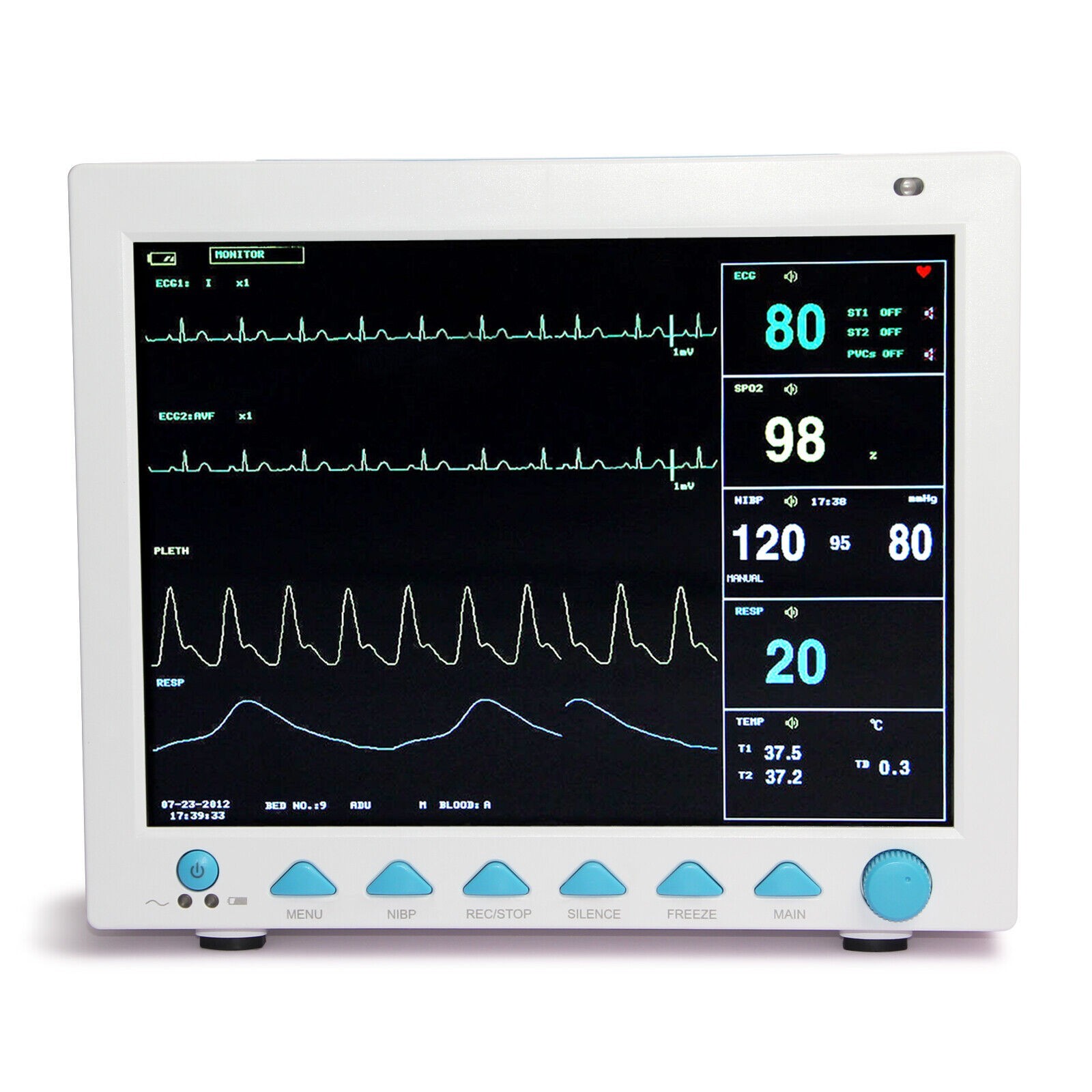 CMS8000 Patient Monitor 12 inch Multi-parameter Vital Signs Monitor with ETCO2