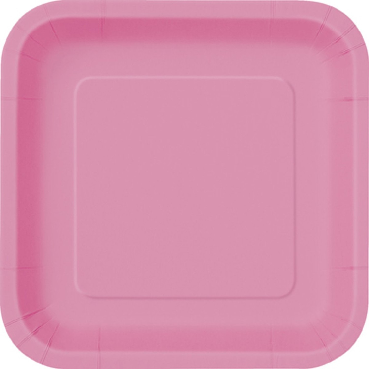 Hot Pink Square Disposable Paper Dessert Plates – 7», 16 Pieces – Perfect fo…