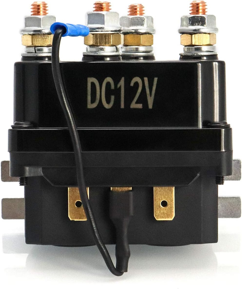 Solenoid Relay, 12V 250A Winch Relay Solenoid Replacement Contactor for 3000-500