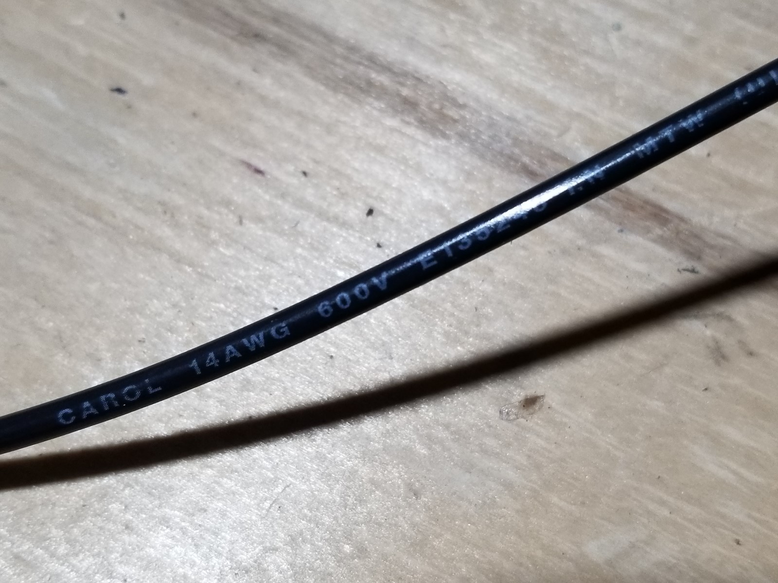 Carol 76812 #14awg Stranded Bare Copper PVC Hook Up Wire AWM MTW 600V Black/50ft