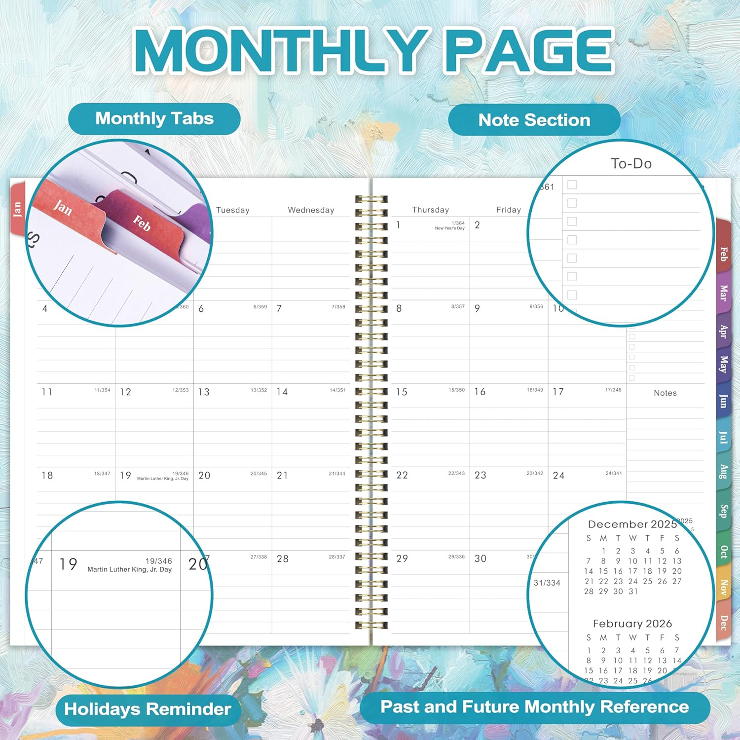 Planner 2026-2027 – 2026 Planner Weekly and Monthly, 2026 January – December,…