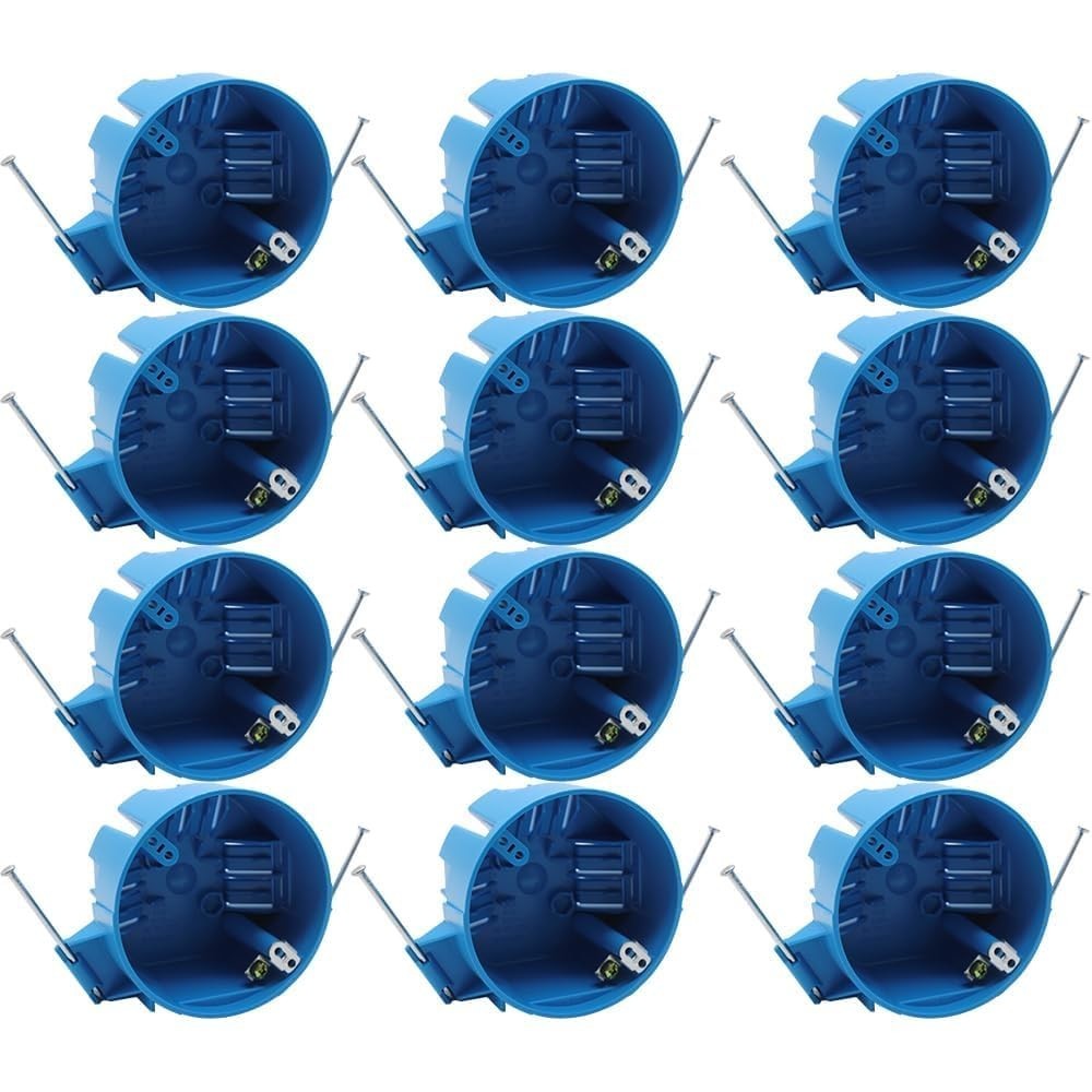 Non-Conductive Plastic Electrical Ceiling Box – Pack of 12