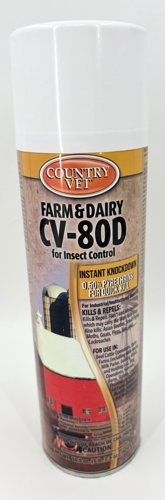 Country Vet Farm & Dairy CV-80D For Insect Control – 18.5 oz ~ Lot of 5 Cans