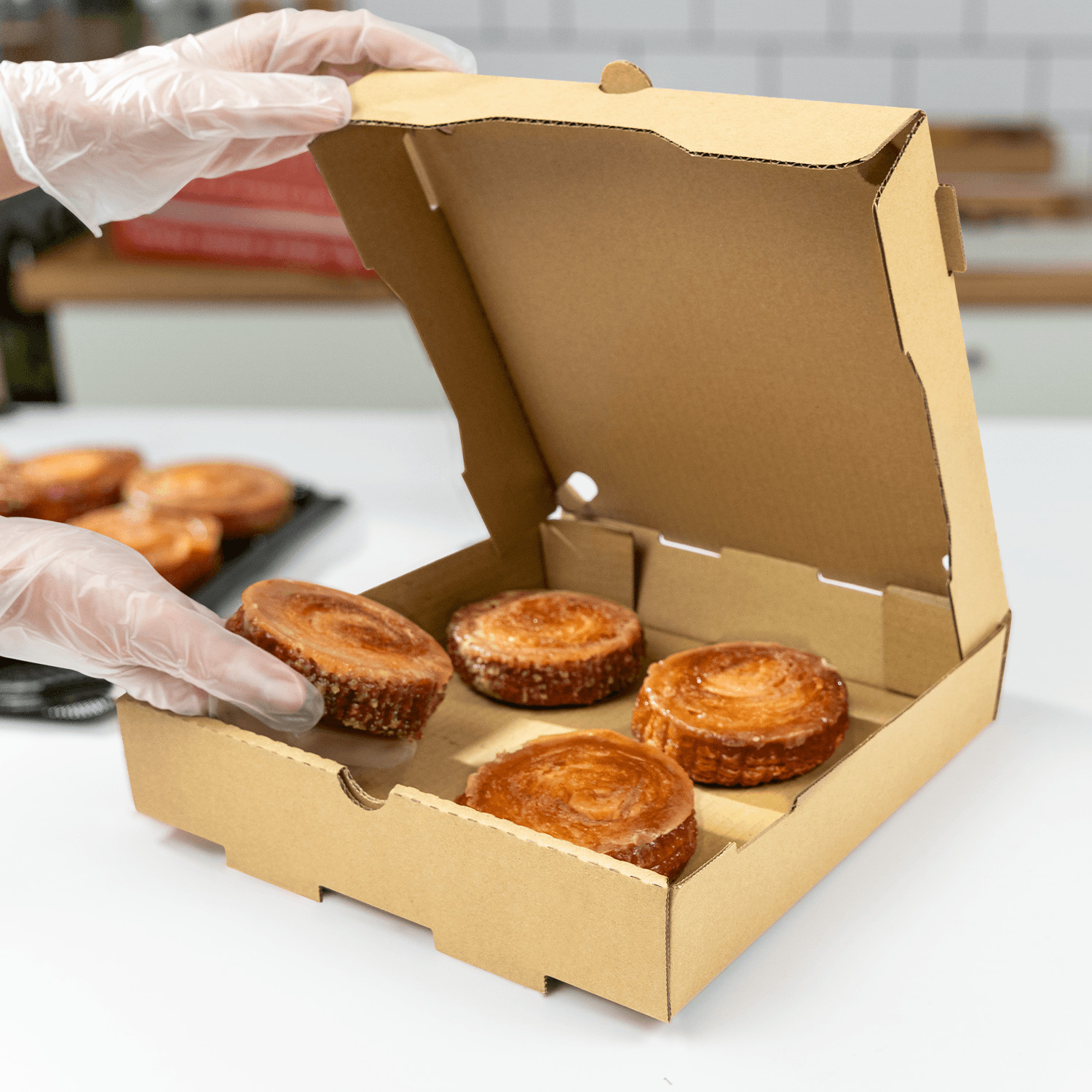 Karat Corrugated Pizza Box, 10”x10”x2”, Kraft – 50 pcs, FP-PBF10K