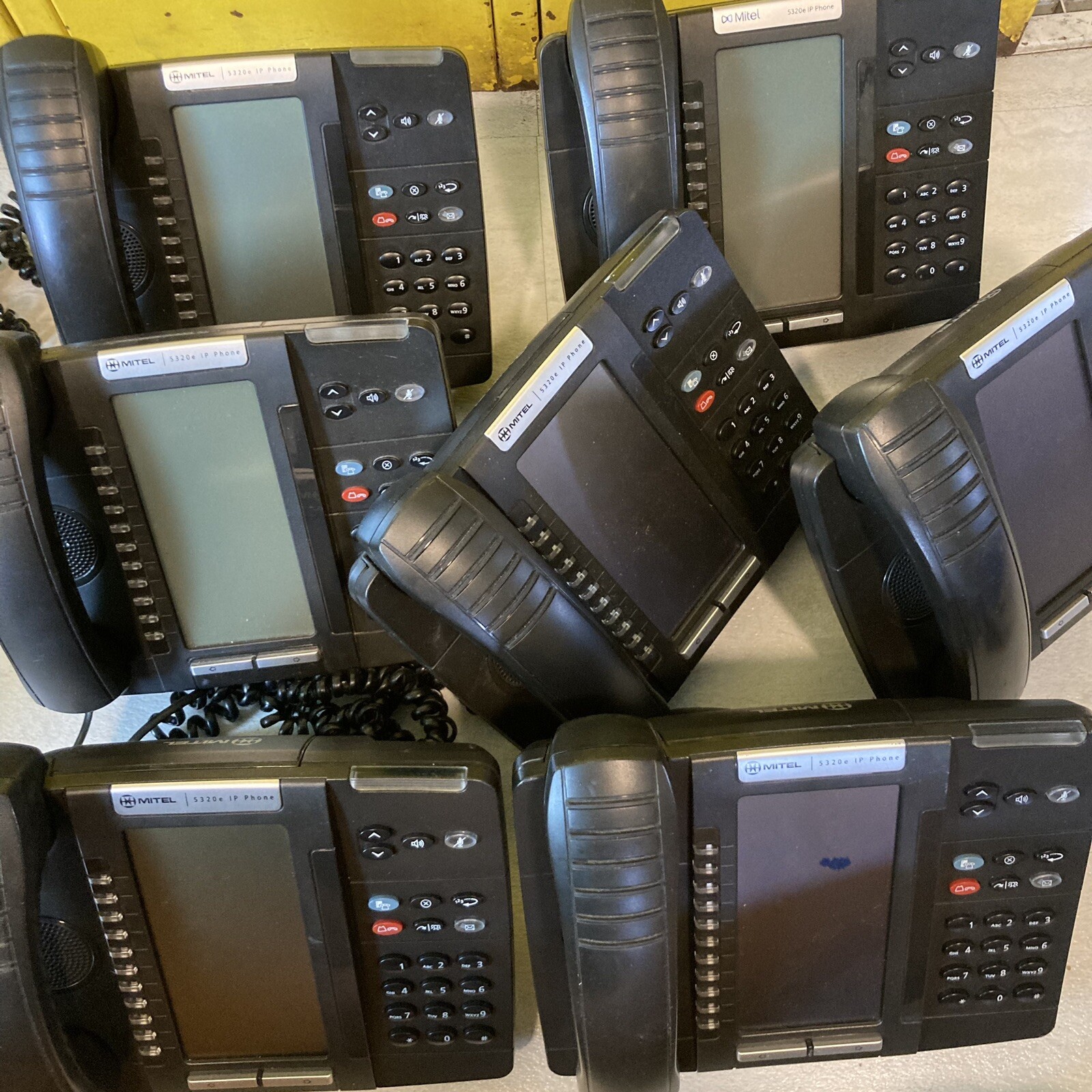 Mitel 5320e IP Phone w/Backlit Display Used Tested Lot Of 7 Working READ