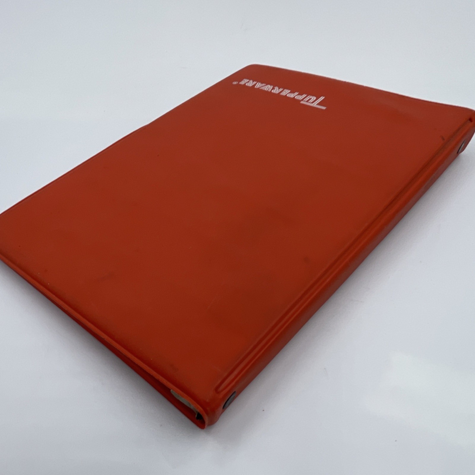 VINTAGE 1970s Tupperware Red Daily Use Binder 50 Sheet Capacity