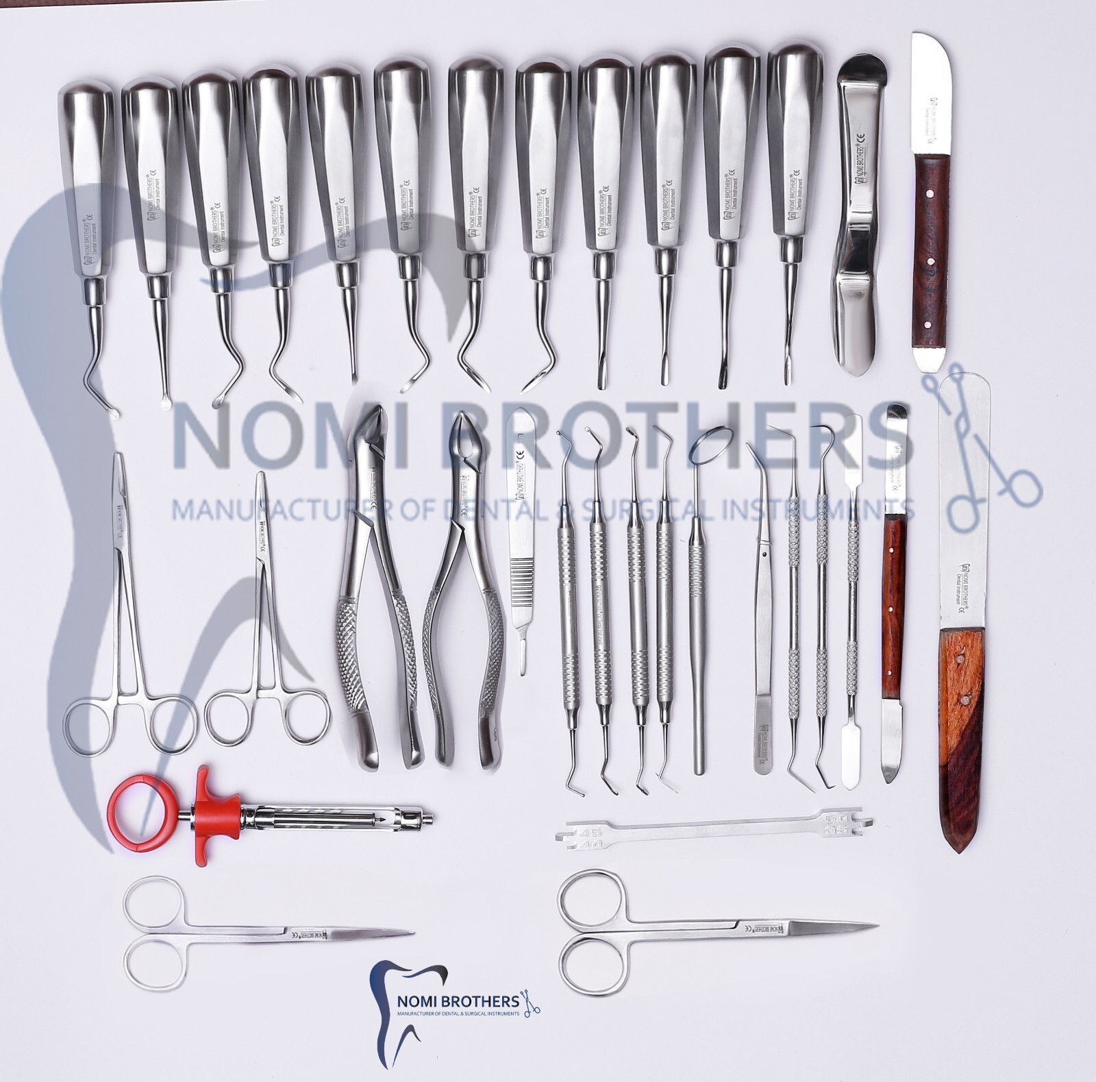 Dental 74 Oral Surgery Extracting Elevators Forceps Instrument Kit Set German G