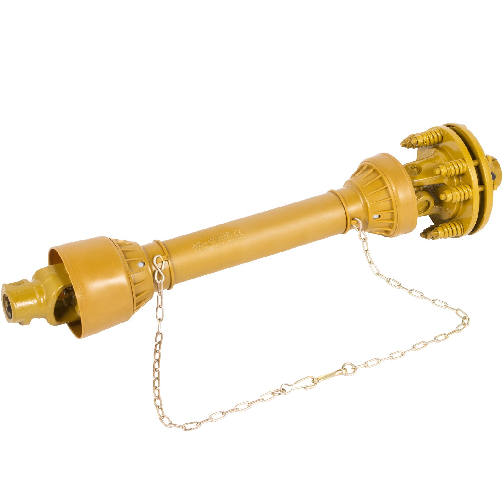 VEVOR PTO Shaft PTO Drive Shaft 1-3/8″x6 Spline w/Slip Clutch Yellow T4 31.5-41″
