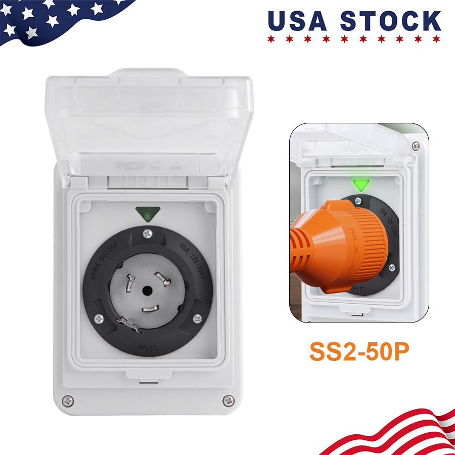 EPICORD NEMA SS2-50P Pre-Drilling Power Inlet Box for 3 Prong Generator Cord