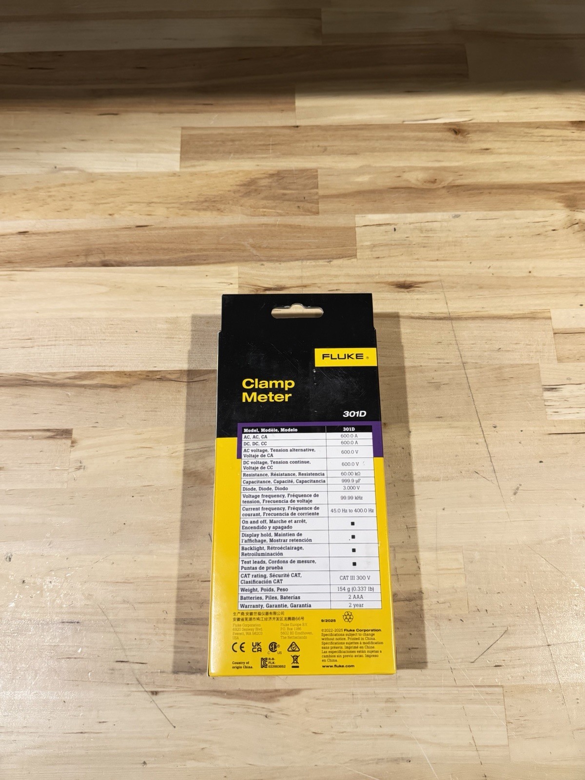 FLUKE 301D CLAMP METER (FREE SHIPPING) NEW