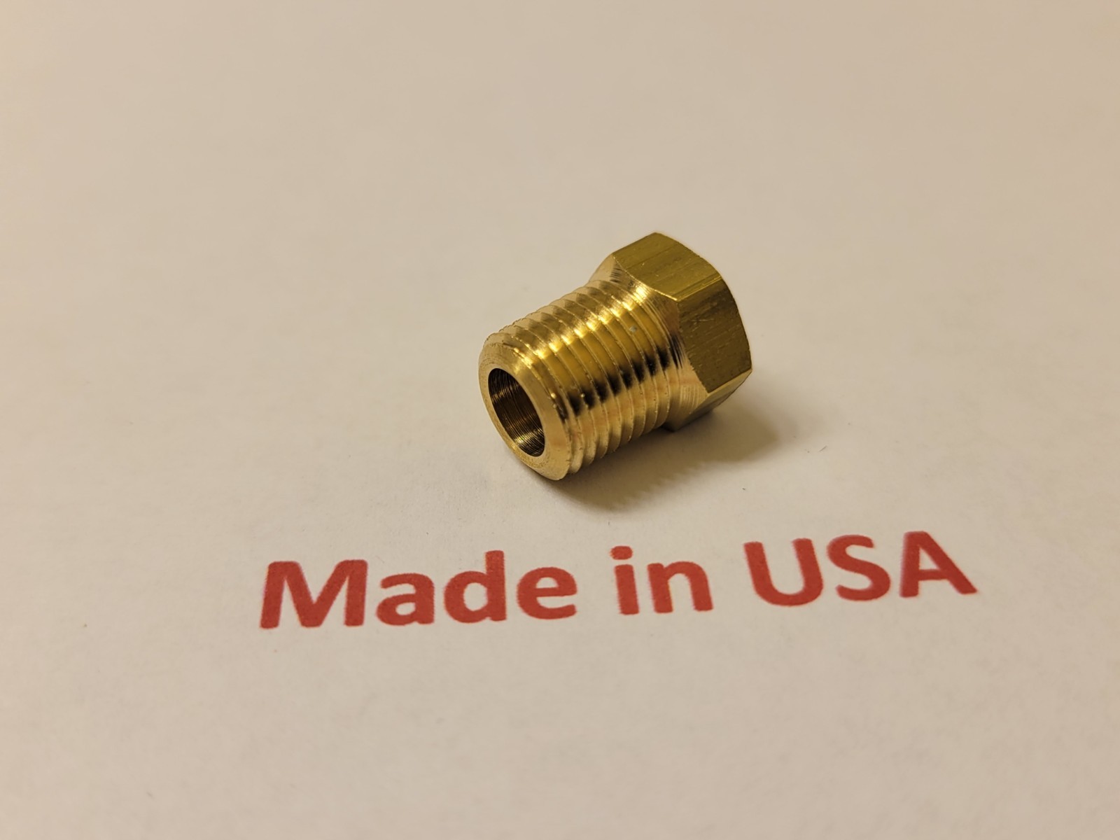 10 pcs. 1/8″ Male NPT Brass Hex Head Plug Made In USA