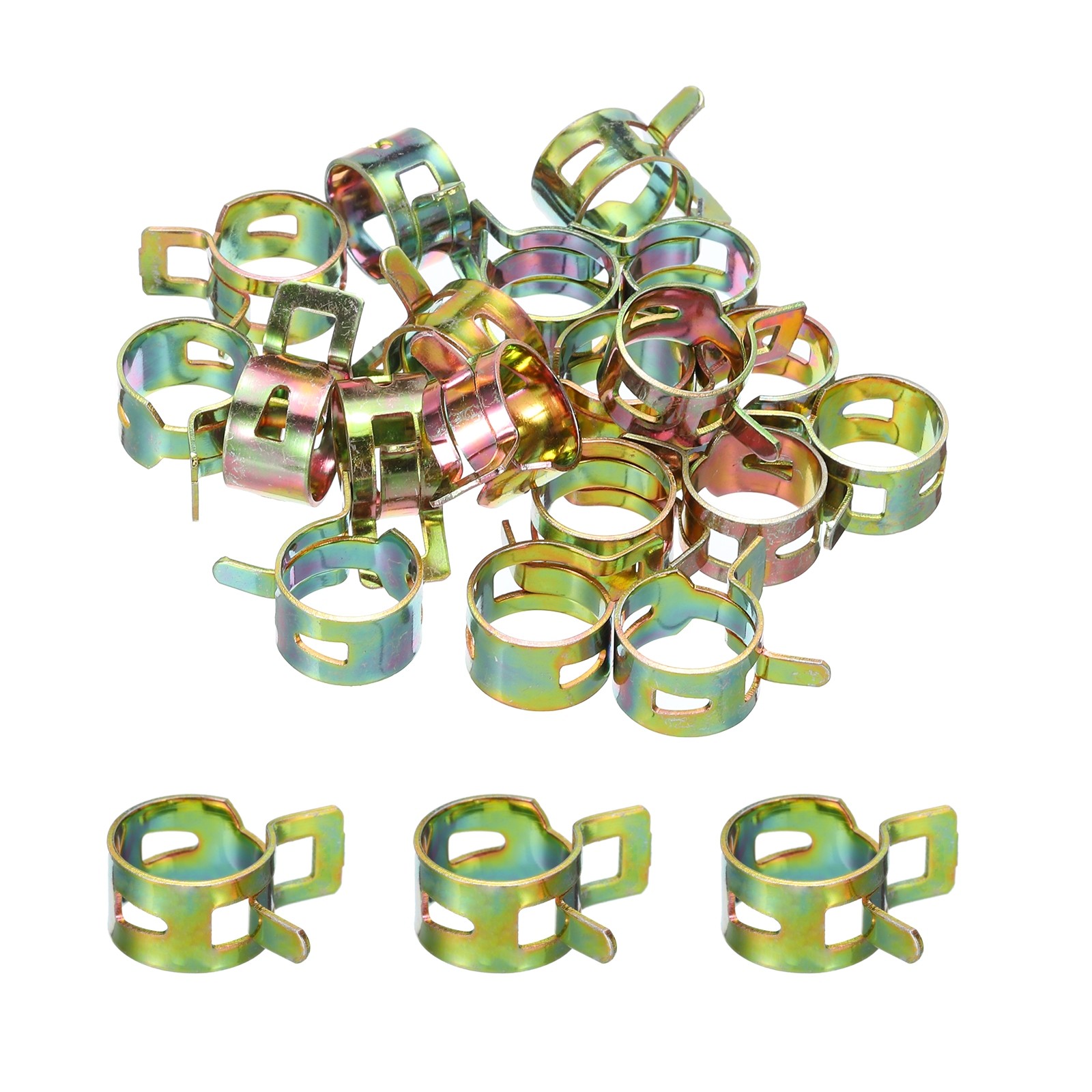 20Pack ID 14mm 9/16inch Fuel Line Hose Clips,Pipe Clamps,Spring Hose Clamp