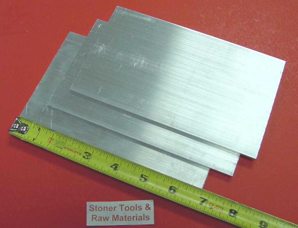 3 Pieces 1/8″ X 4″ ALUMINUM 6061 FLAT BAR 6.70″ long T6511 Extruded Mill Stock